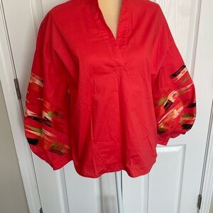 NWT NATORI PULLOVER TOP SIZE XS MULTI COLOR